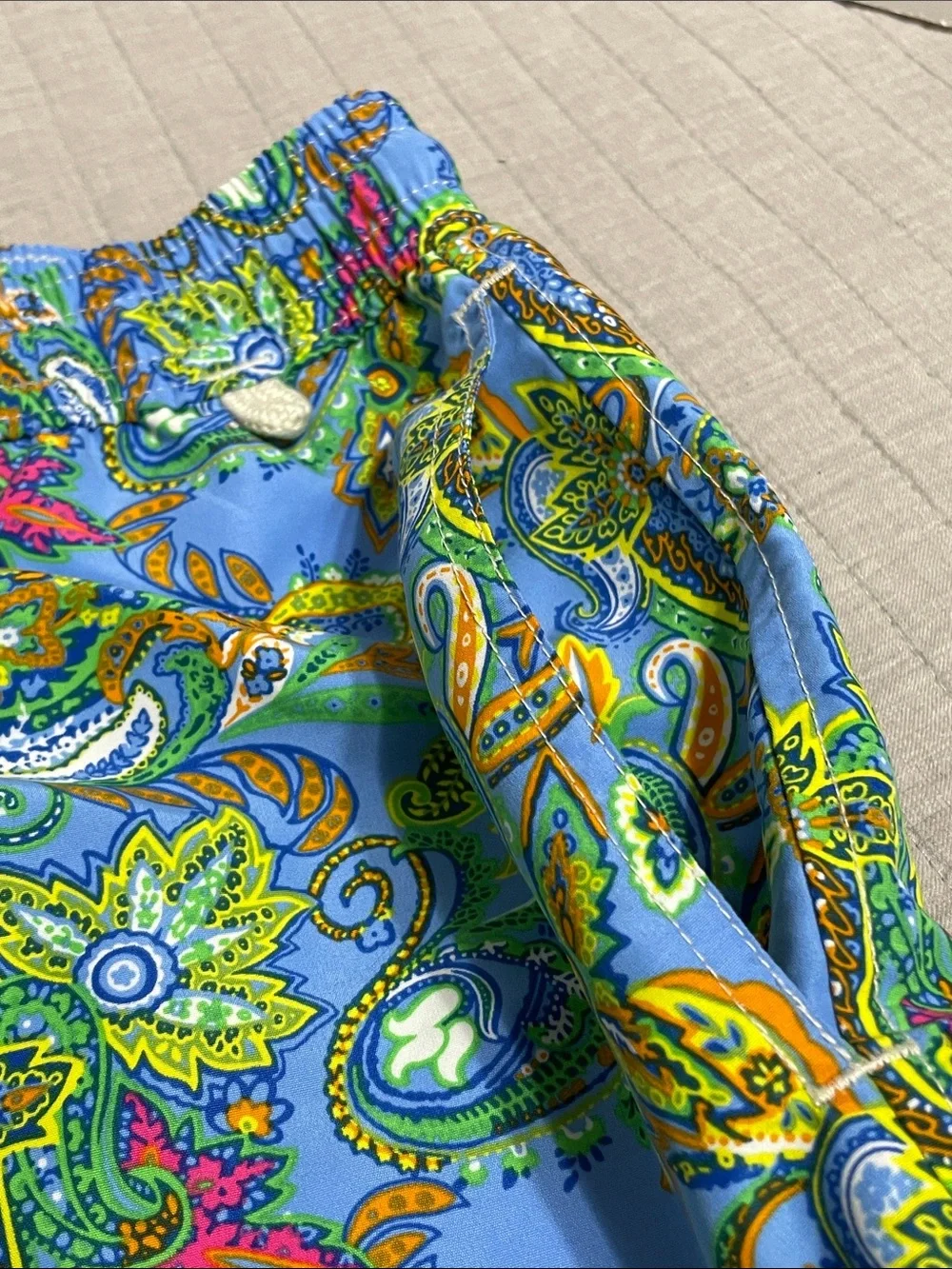 Polo Ralph Lauren Swimwear Blue Paisley Swim Trunks Men’s L Beach Cruisewear